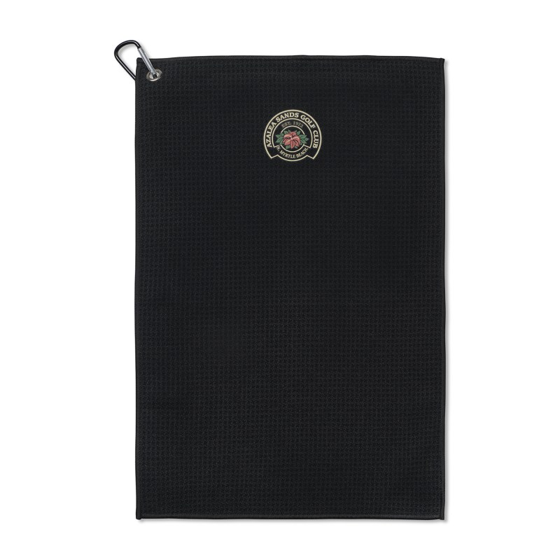 Golf Links Waffle Weave Towel - Black 1 Golf Links Waffle Weave Towel - Black 1