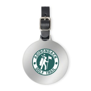 Ahead Large Round Golf Bag Tag - Shiny Nickel 1 Ahead Large Round Golf Bag Tag - Shiny Nickel 1