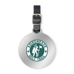 Ahead Large Round Golf Bag Tag - Shiny Nickel 1 Ahead Large Round Golf Bag Tag - Shiny Nickel 1