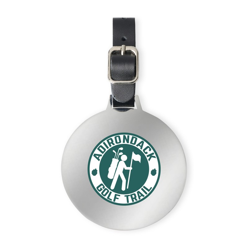 Ahead Large Round Golf Bag Tag - Shiny Nickel 1 Ahead Large Round Golf Bag Tag - Shiny Nickel 1