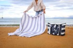 Bayside Boat Bag & Towel Set - Bayside Stripe - Alternate Bayside Boat Bag & Towel Set - Bayside Stripe - Alternate