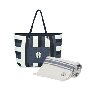 Bayside Boat Bag & Towel Set - Bayside Stripe 1 Bayside Boat Bag & Towel Set - Bayside Stripe 1