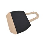 Recycled Cotton Canvas Jute Tote - AWARE - Black - Alternate Recycled Cotton Canvas Jute Tote - AWARE - Black - Alternate