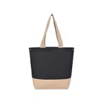 Recycled Cotton Canvas Jute Tote - AWARE - Black - Alternate Recycled Cotton Canvas Jute Tote - AWARE - Black - Alternate