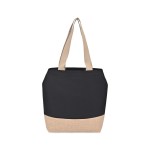 Recycled Cotton Canvas Jute Tote - AWARE - Black - Alternate Recycled Cotton Canvas Jute Tote - AWARE - Black - Alternate