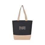 Recycled Cotton Canvas Jute Tote - AWARE - Black 1 Recycled Cotton Canvas Jute Tote - AWARE - Black 1