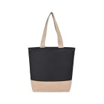 Recycled Cotton Canvas Jute Tote - AWARE - Black 2 Recycled Cotton Canvas Jute Tote - AWARE - Black 2