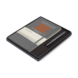 Moleskine Large Notebook and GO Pen Gift Set - Slate Grey - Slate Grey 1 Moleskine Large Notebook and GO Pen Gift Set - Slate Grey - Slate Grey 1