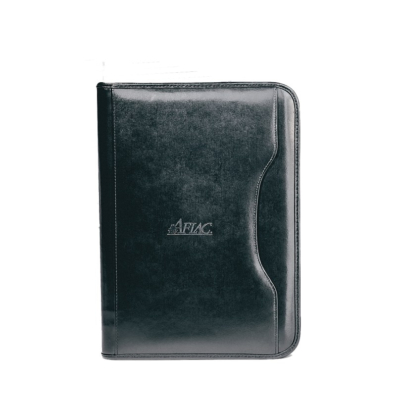 Deluxe Executive Vintage Leather Padfolio - Black 1 Deluxe Executive Vintage Leather Padfolio - Black 1