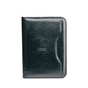 Deluxe Executive Vintage Leather Padfolio - Black 1 Deluxe Executive Vintage Leather Padfolio - Black 1