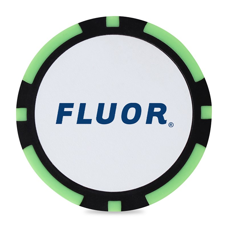 Ahead 2-Sided Poker Chip - Lime-Black 1 Ahead 2-Sided Poker Chip - Lime-Black 1