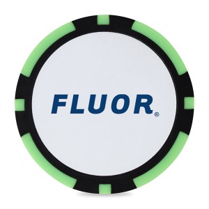Ahead 2-Sided Poker Chip - Lime-Black 1 Ahead 2-Sided Poker Chip - Lime-Black 1