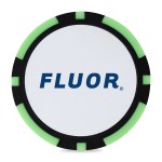 Ahead 2-Sided Poker Chip - Lime-Black 1 Ahead 2-Sided Poker Chip - Lime-Black 1