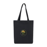 AWARE™ Recycled Cotton Gusset Bottom Tote - Black 1 AWARE™ Recycled Cotton Gusset Bottom Tote - Black 1