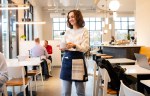 La Cuisine Recycled Cotton Bistro Apron - AWARE - Navy - Alternate La Cuisine Recycled Cotton Bistro Apron - AWARE - Navy - Alternate