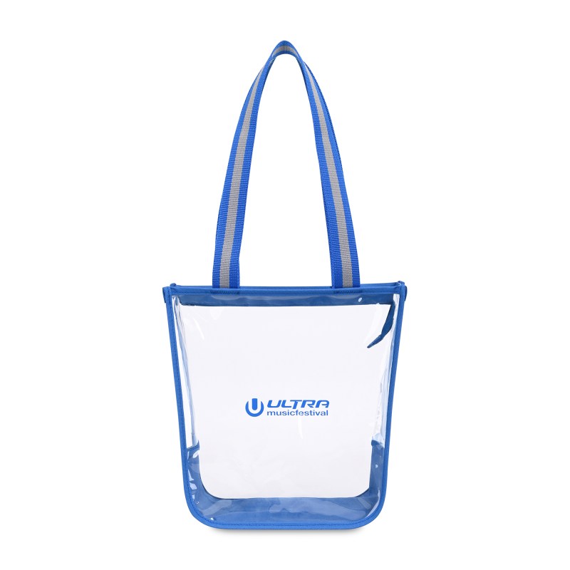 Sigma Clear Zippered Tote - Royal Blue 1 Sigma Clear Zippered Tote - Royal Blue 1