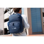 Fletcher Recycled rPET Laptop Backpack - Navy Heather - Alternate Fletcher Recycled rPET Laptop Backpack - Navy Heather - Alternate