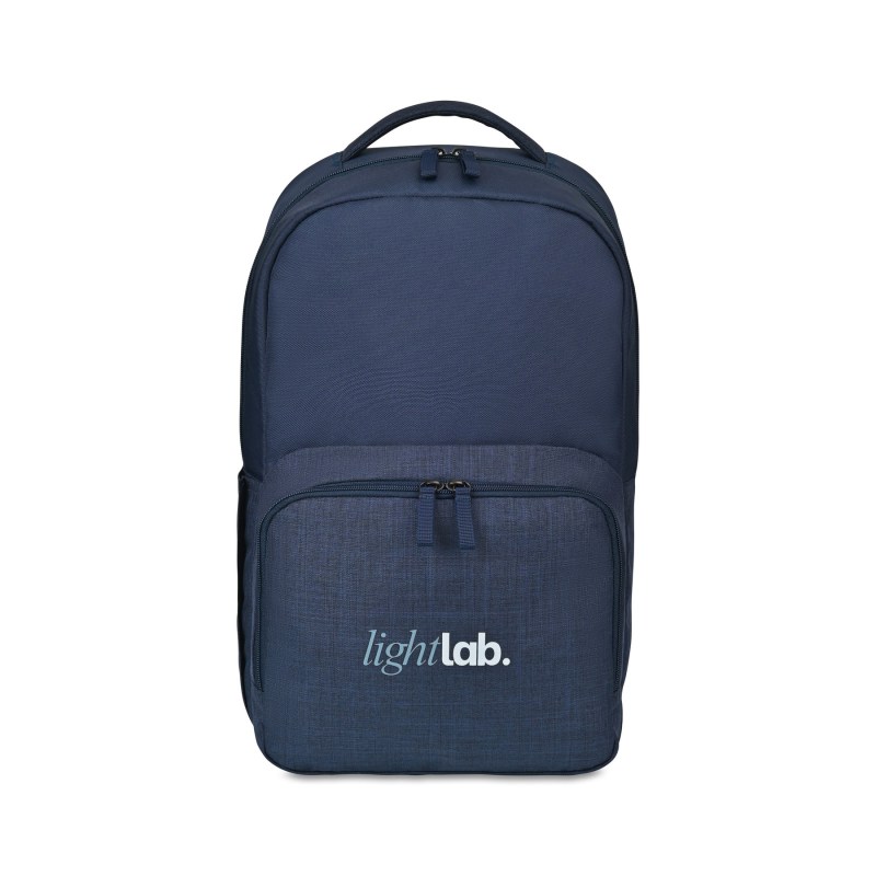 Fletcher Recycled rPET Laptop Backpack - Navy Heather 1 Fletcher Recycled rPET Laptop Backpack - Navy Heather 1