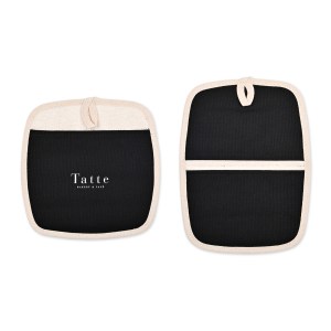 La Cuisine Potholder Hot Pad Set - Black 1 La Cuisine Potholder Hot Pad Set - Black 1