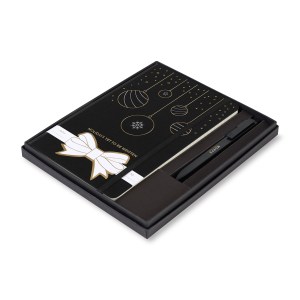 Moleskine® Hard Cover Holiday Notebook and GO Pen Gift Set - Black 1 Moleskine® Hard Cover Holiday Notebook and GO Pen Gift Set - Black 1
