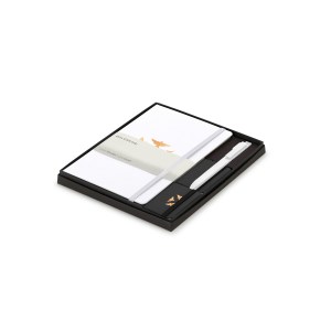 Moleskine Large Notebook, GO Pen, and Mini Notebook Charm Gift Set - White-Black 1 Moleskine Large Notebook, GO Pen, and Mini Notebook Charm Gift Set - White-Black 1
