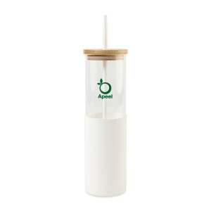 Aviana™ Journey Glass Tumbler with Straw - 20 Oz - White 1 Aviana™ Journey Glass Tumbler with Straw - 20 Oz - White 1