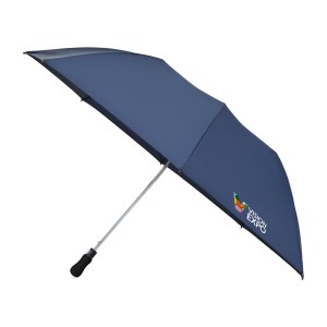 Elements 58" Recycled rPET Auto Open Travel Folding Umbrella - Navy 1 Elements 58" Recycled rPET Auto Open Travel Folding Umbrella - Navy 1