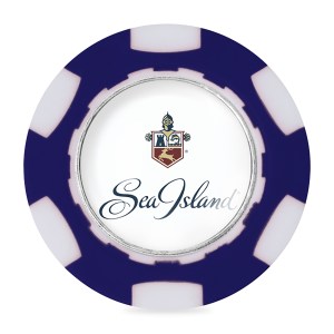 Ahead Poker Chip with Ball Marker - Navy-White 1 Ahead Poker Chip with Ball Marker - Navy-White 1