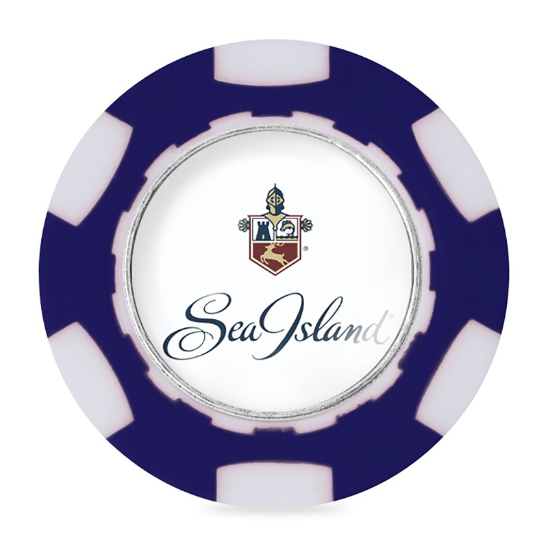 Ahead Poker Chip with Ball Marker - Navy-White 1 Ahead Poker Chip with Ball Marker - Navy-White 1