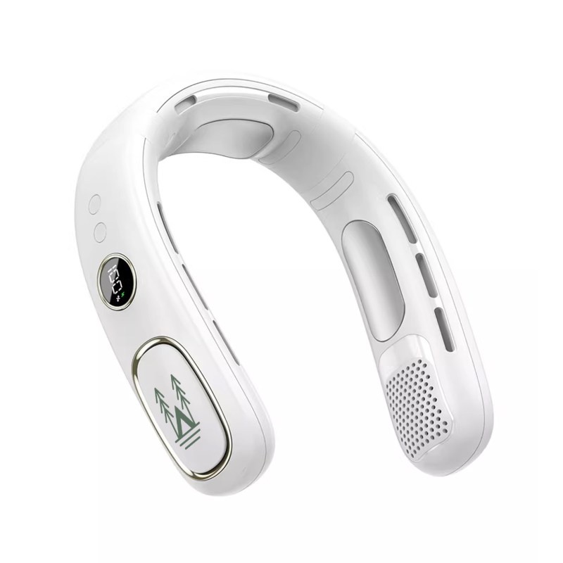 iLive Cooling Portable Neck Fan - White 1 iLive Cooling Portable Neck Fan - White 1