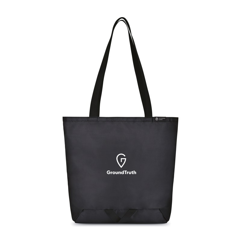 Renew rPET Packable Shopper - Black 1 Renew rPET Packable Shopper - Black 1