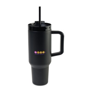 Adrian Travel Tumbler with Straw - 40 Oz. - Black 1 Adrian Travel Tumbler with Straw - 40 Oz. - Black 1