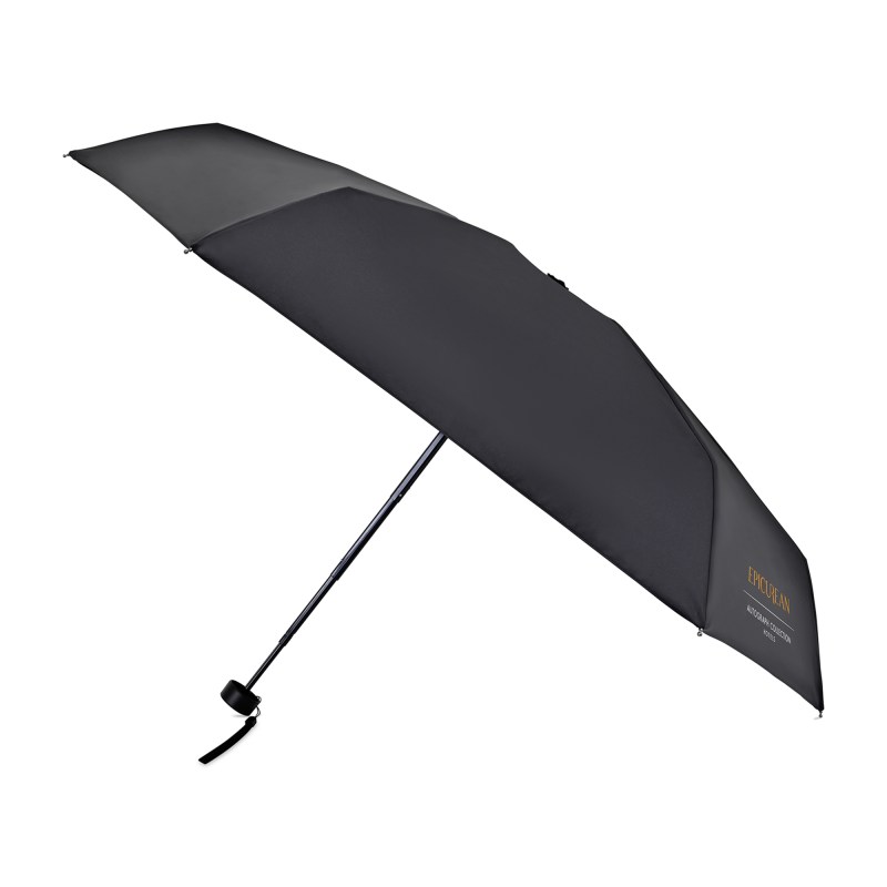 Elements 39" Recycled Manual Mini Folding Umbrella - Black 1 Elements 39" Recycled Manual Mini Folding Umbrella - Black 1