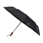 Elements 46" Recycled Auto Open & Close Executive Folding Umbrella - Black 1 Elements 46" Recycled Auto Open & Close Executive Folding Umbrella - Black 1