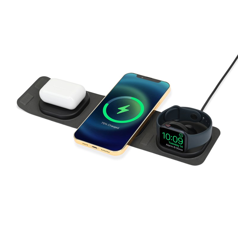 Newton Foldable Compact Wireless Charger - Charcoal Heather 1 Newton Foldable Compact Wireless Charger - Charcoal Heather 1