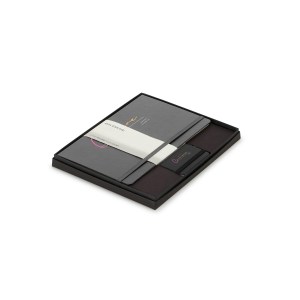 Moleskine Large Notebook and Mini Notebook Charm Gift Set - Slate Grey-Black 1 Moleskine Large Notebook and Mini Notebook Charm Gift Set - Slate Grey-Black 1