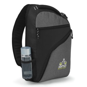 McKinley Laptop Sling Bag - Black-Heather Grey 1 McKinley Laptop Sling Bag - Black-Heather Grey 1