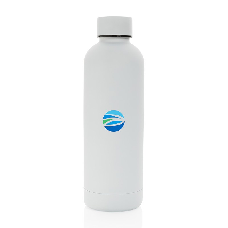 Impact Recycled Stainless Steel Vacuum Bottle - White 1 Impact Recycled Stainless Steel Vacuum Bottle - White 1