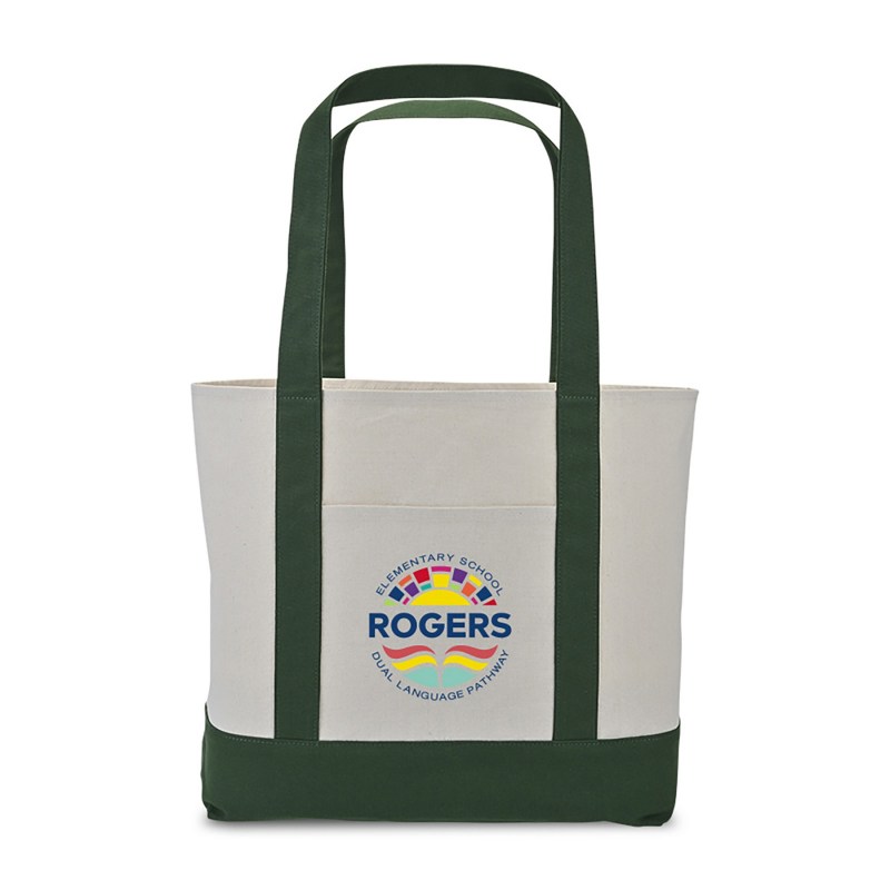 Large Canvas Tote - Green 1 Large Canvas Tote - Green 1