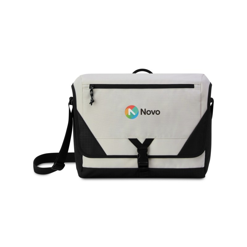 Peak Recycled rPET Laptop Messenger Bag - Quiet Grey 1 Peak Recycled rPET Laptop Messenger Bag - Quiet Grey 1