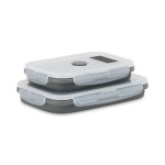 Collapsible Bento Food Storage Set - Charcoal 1 Collapsible Bento Food Storage Set - Charcoal 1