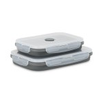 Collapsible Bento Food Storage Set - Charcoal 2 Collapsible Bento Food Storage Set - Charcoal 2