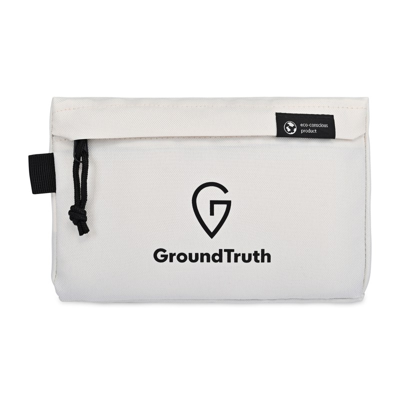 Renew AWARE™ rPET Zippered Pouch - Cream 1 Renew AWARE™ rPET Zippered Pouch - Cream 1