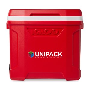 Igloo Profile II 28 Qt Roller Cooler - White-Red Star 1 Igloo Profile II 28 Qt Roller Cooler - White-Red Star 1