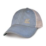 Merrimack Hat Co. Austin Vintage Trucker - Sky Blue-Tan 1 Merrimack Hat Co. Austin Vintage Trucker - Sky Blue-Tan 1