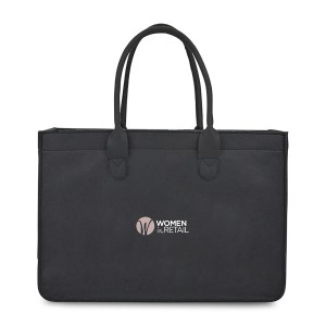 Out of The Woods® Felt Shopper Tote - Black 1 Out of The Woods® Felt Shopper Tote - Black 1
