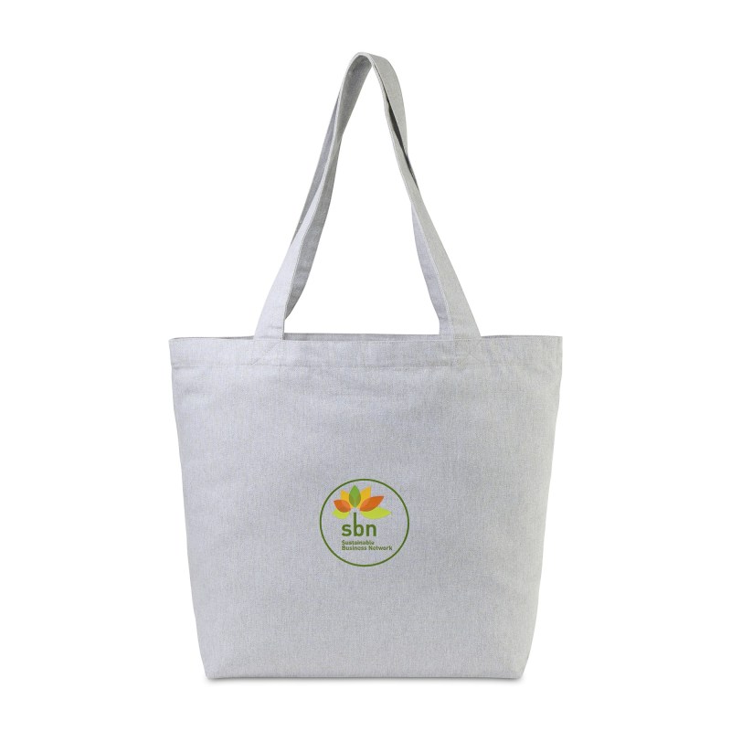 AWARE™ Recycled Cotton Shopper Tote with Interior Zip Pocket - Light Grey 1 AWARE™ Recycled Cotton Shopper Tote with Interior Zip Pocket - Light Grey 1