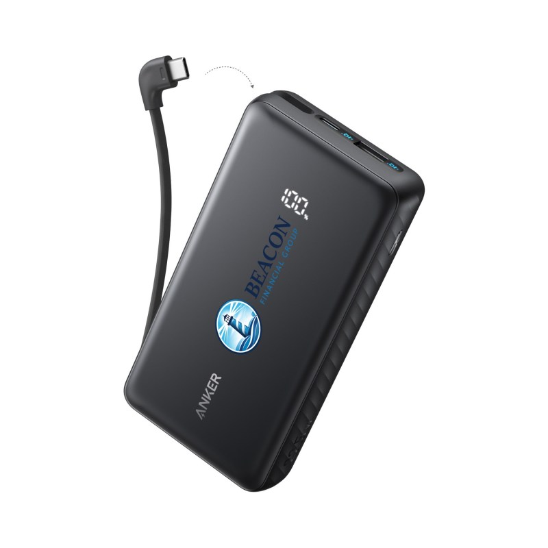 Anker Zolo Power Bank (20K, 22.5W, Built-In USB-C Cable) - Black 1 Anker Zolo Power Bank (20K, 22.5W, Built-In USB-C Cable) - Black 1