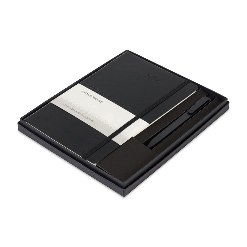 Moleskine Soft Cover Large 12-Month Weekly 2027 Planner and GO Pen Set - Black 1 Moleskine Soft Cover Large 12-Month Weekly 2027 Planner and GO Pen Set - Black 1