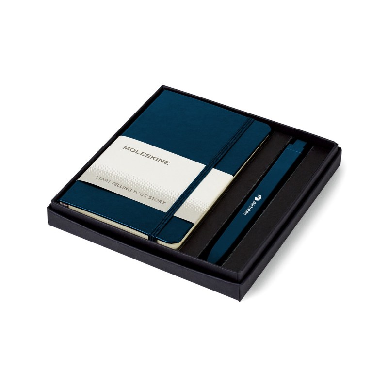Moleskine Pocket Notebook and GO Pen Gift Set - Sapphire Blue - Sapphire Blue 1 Moleskine Pocket Notebook and GO Pen Gift Set - Sapphire Blue - Sapphire Blue 1